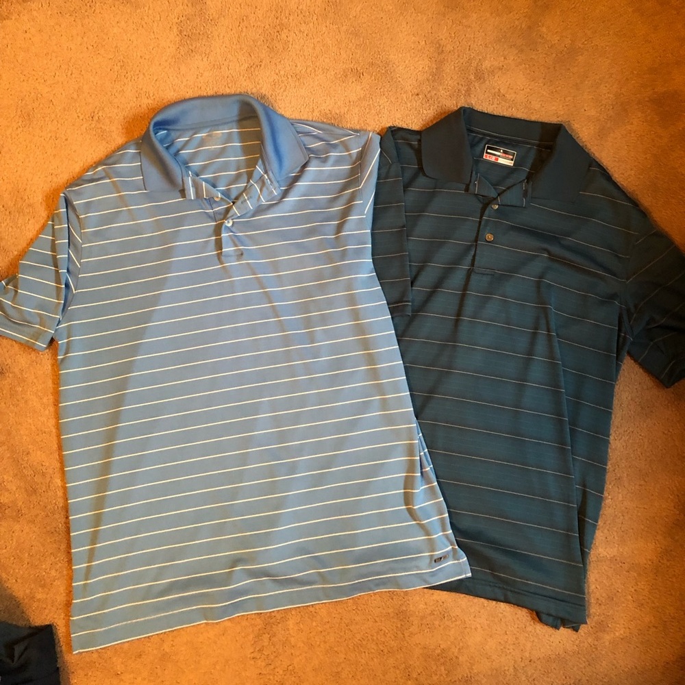Two light weight golf polos
